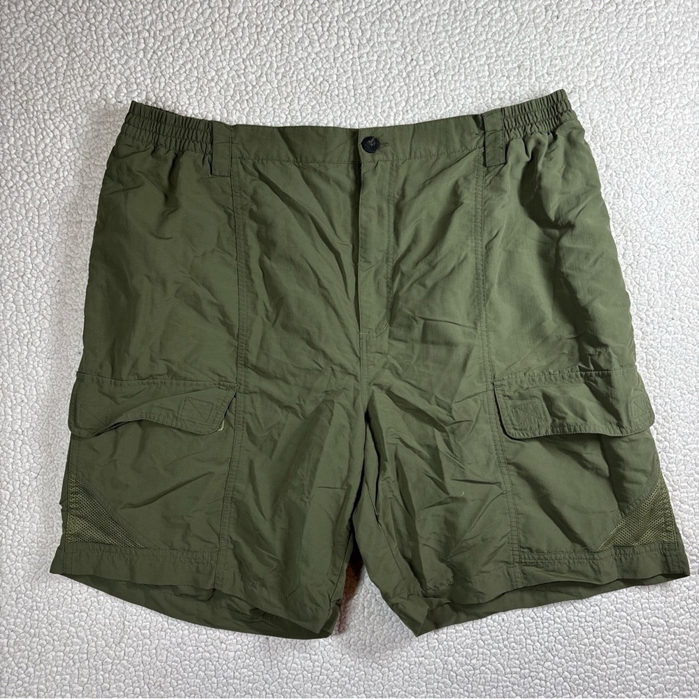 Magellan Outdoors Fish Gear Cargo Shorts Men 2XL MagRepel Quick Dry Brown Fishin